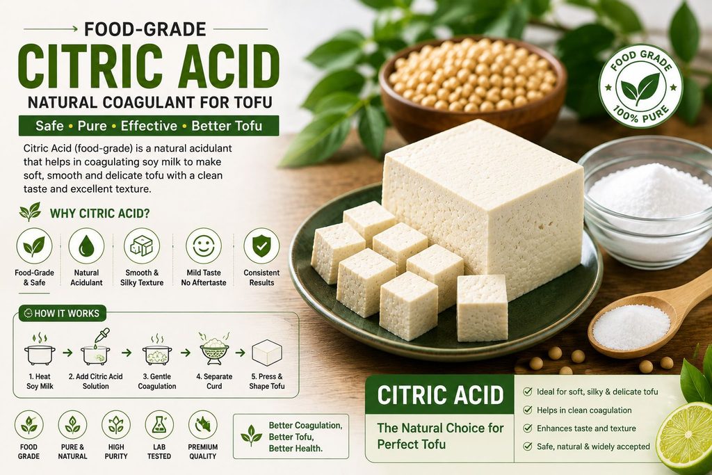 Citric Acid used as tofu coagulant 